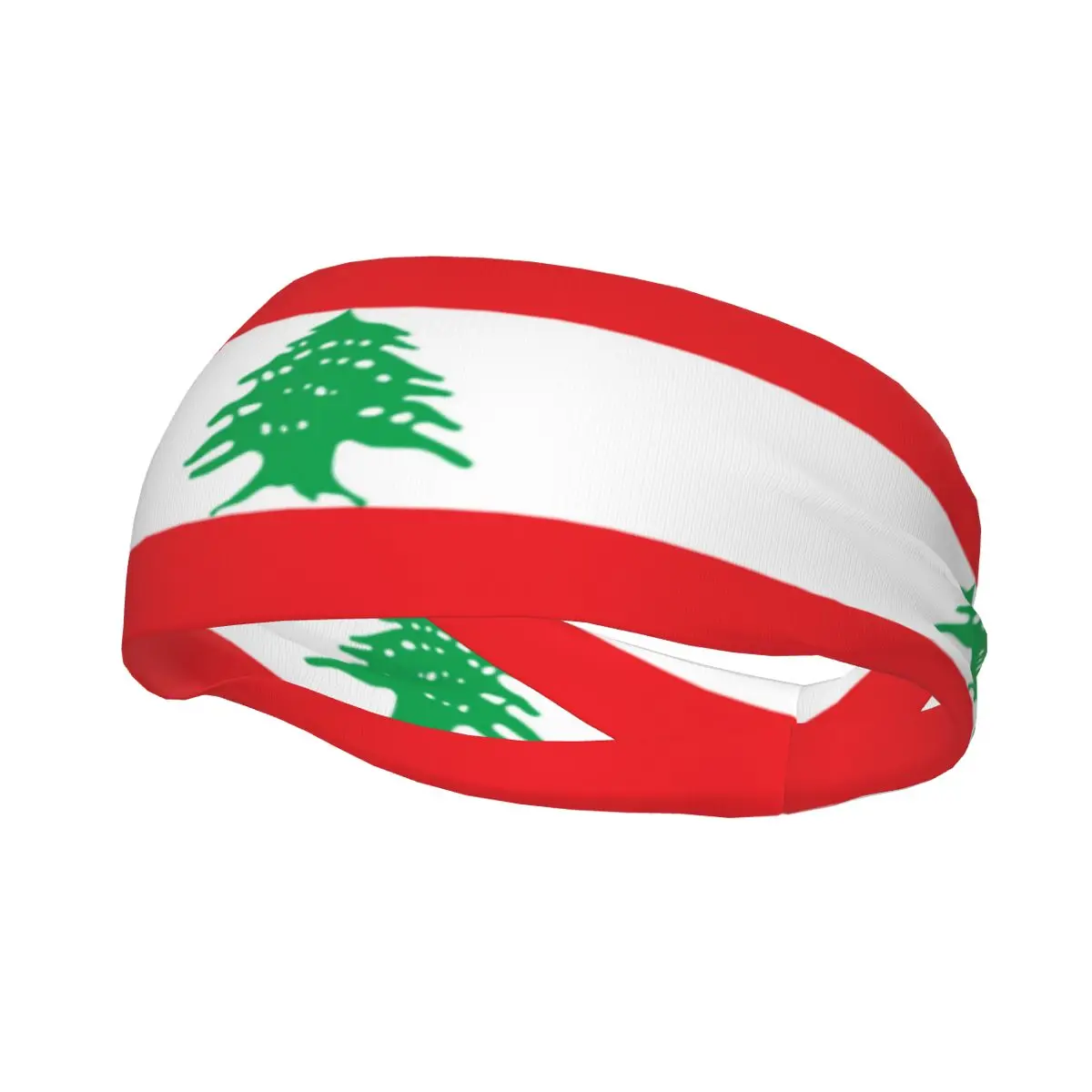 

Повязка на голову с флагом Ливана для баскетбола, нескользящая эластичная Влагоотводящая повязка для мужчин и женщин