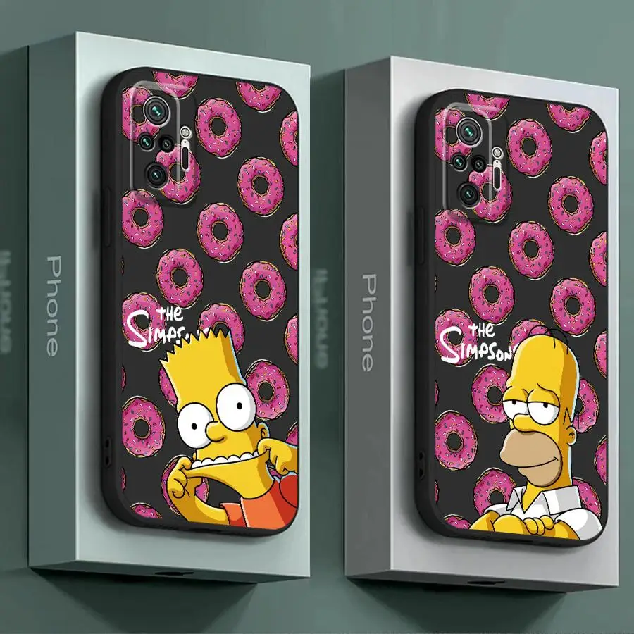 Disney Fun Simpson Cover Phone Case for Redmi Note 11 Pro 9 8 7 10S 12S 9S 11S 10 12 9T 8T 13 TPU Soft