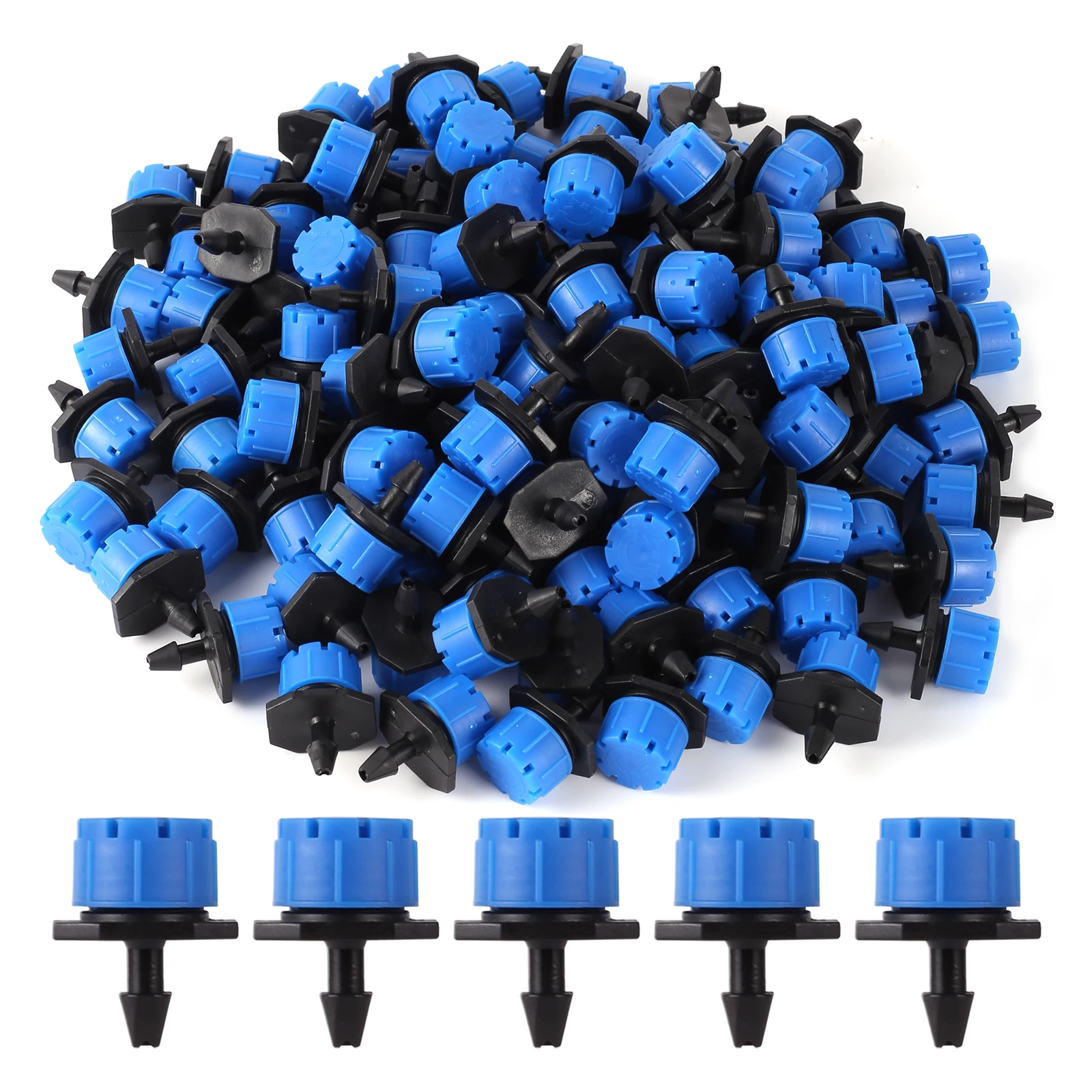 

100 шт. регулируемые капельницы Adhere To Fly 4/7 мм 8 отверстий для полива