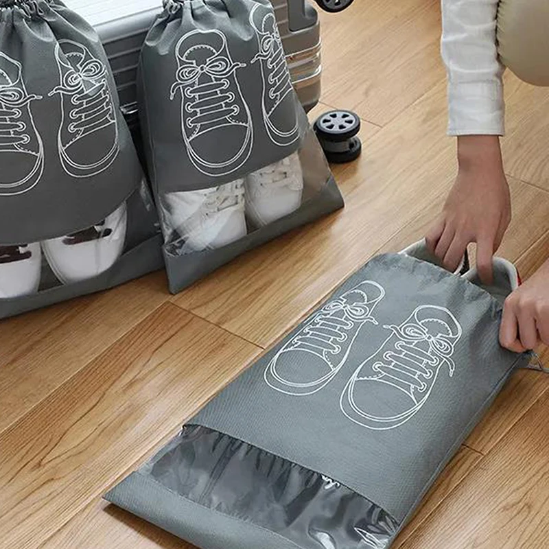

Сумка-Органайзер для хранения обуви, портативная Дорожная сумка из нетканого материала, водонепроницаемая карманная подвесная сумка для одежды