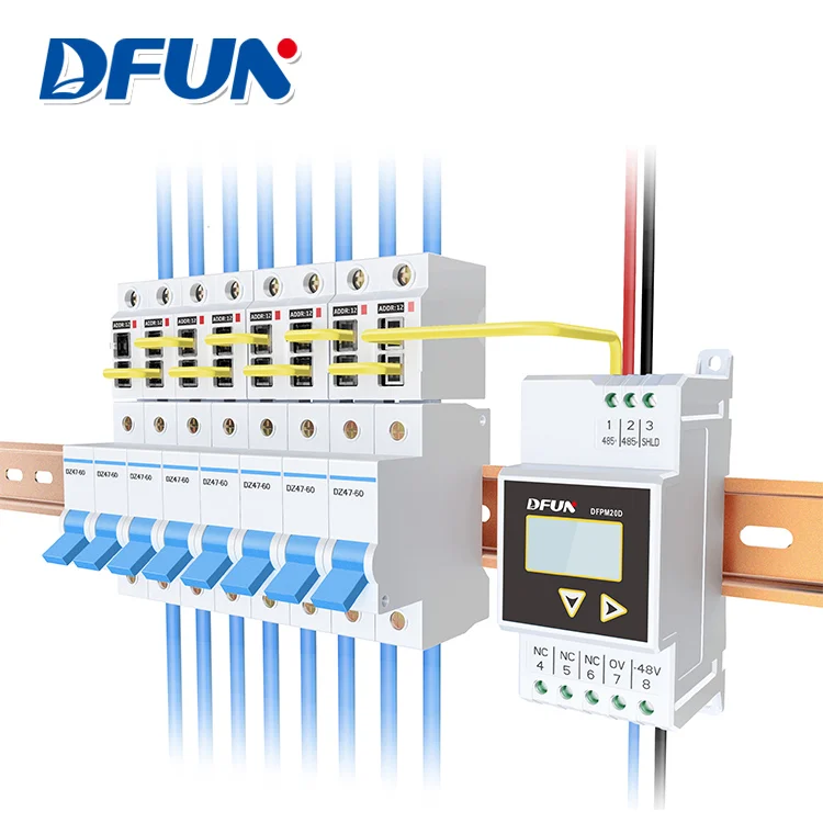 

DFUN DFPM201 Telecom Multi Channel Meter DC Energy Monitoring Meter