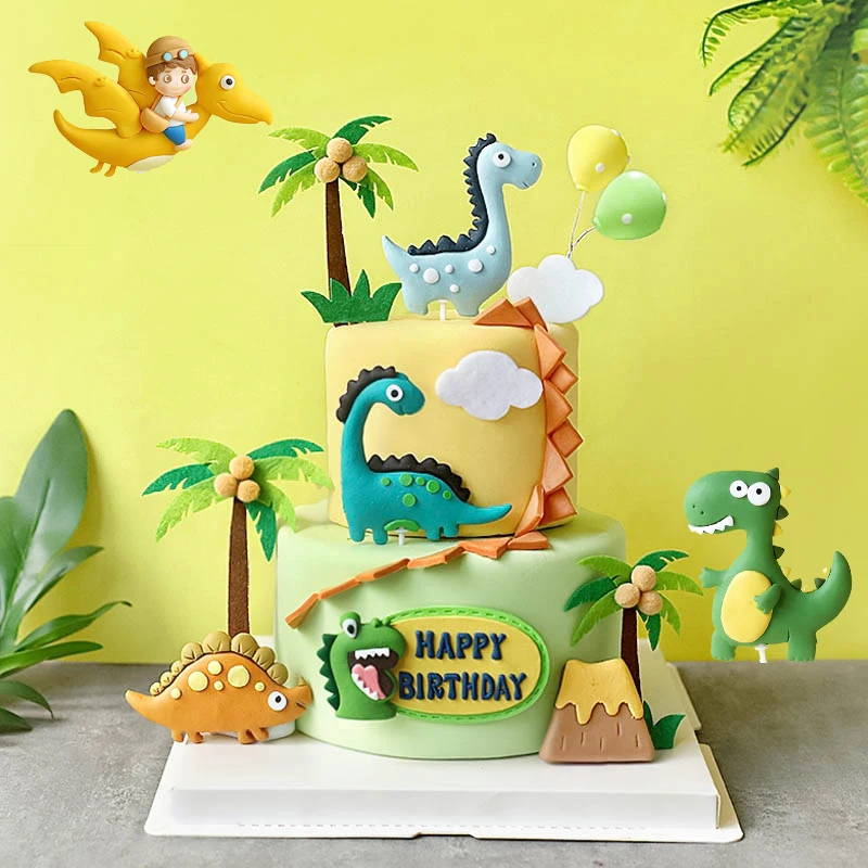 Пластиковая фигурка динозавра для торта