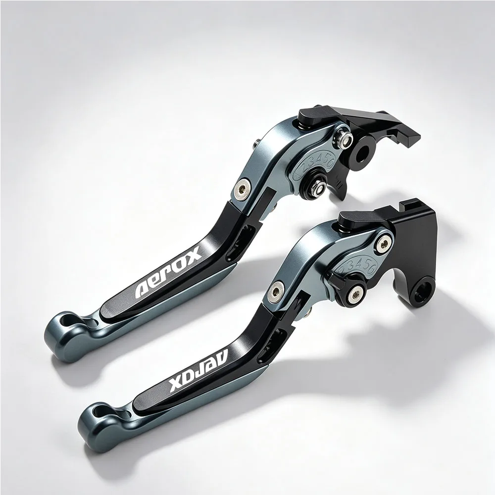 Фото Для Yamaha Aerox NVX155 QBIX125 2017-2019 мотоциклетные рычаги тормоза и сцепления из алюминия, изготовленные методом ЧПУ, регулируемые, складные, выдвижной комплект. №5