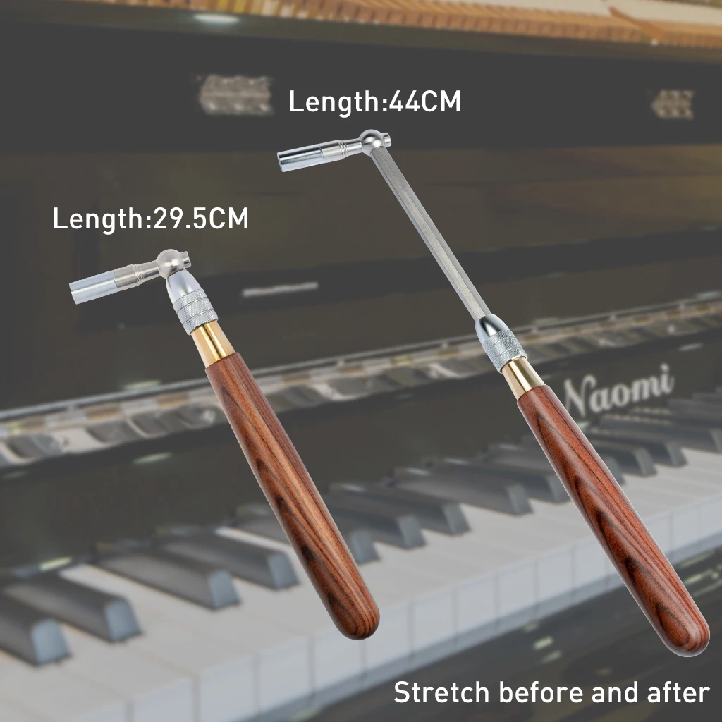 Mugig Extension Piano Tuning Hammer W/Rosewood Handle Telescopic Octagon Core  Piano Hammers Piano Tools enlarge