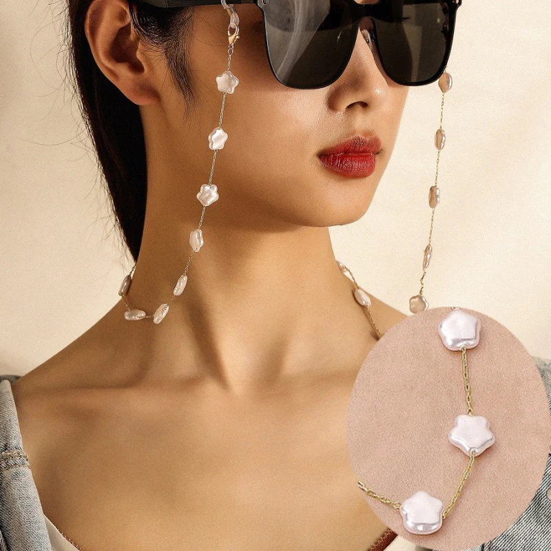 

2022 Summer Pearl Love Glasses Chain European-shaped Multi-purpose Necklace Mask Anti-dropping Chain Fashion Women Jewelry
