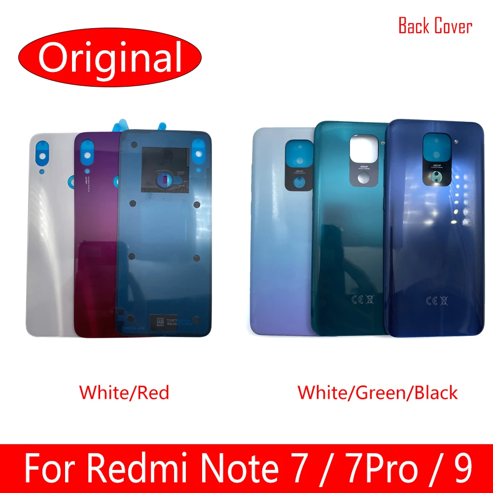 Original For Xiaomi Redmi Note7 Note 7 Pro Battery Back Cover Rear Door Housing Case Replacement For Redmi Note 9 Battery Cover