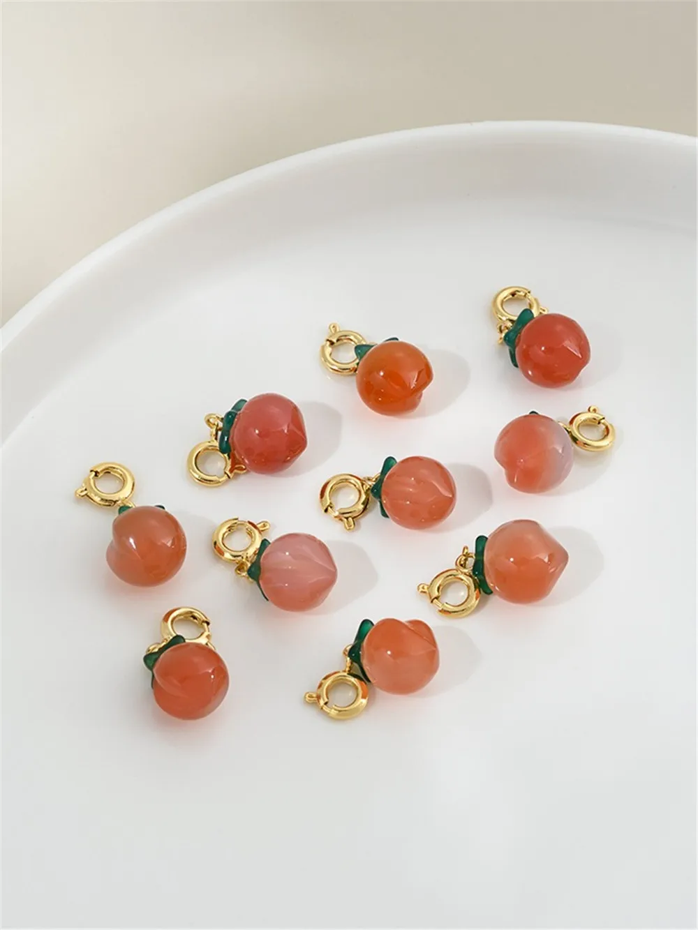 Натуральный Южный Красный Агат Персик Ожерелье Браслет Маленькие Аксессуары