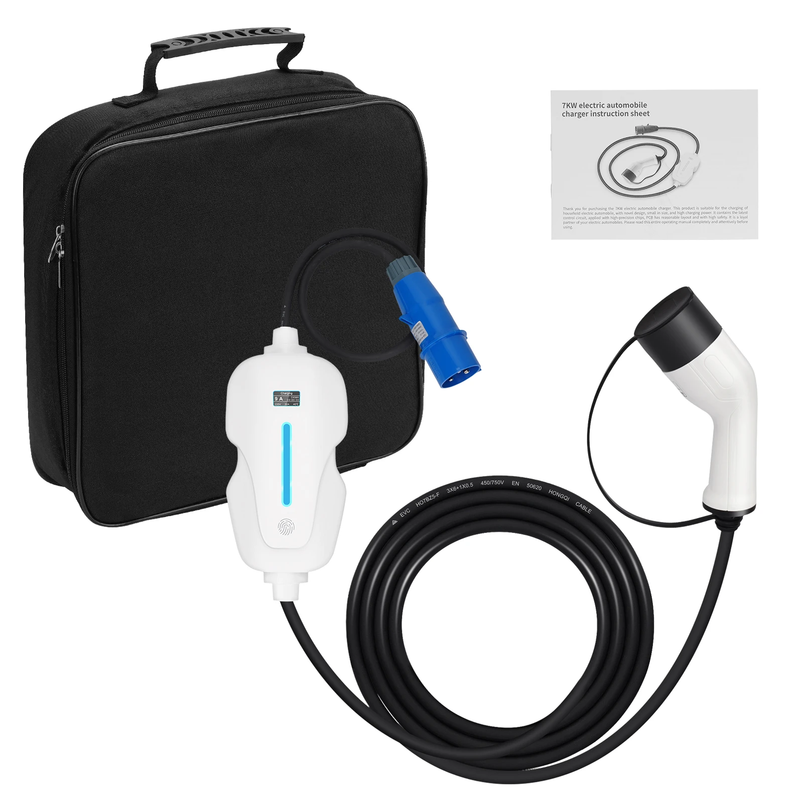 Портативное зарядное устройство для электромобилей GKFLY 7 кВт регулируемое 10 А/16