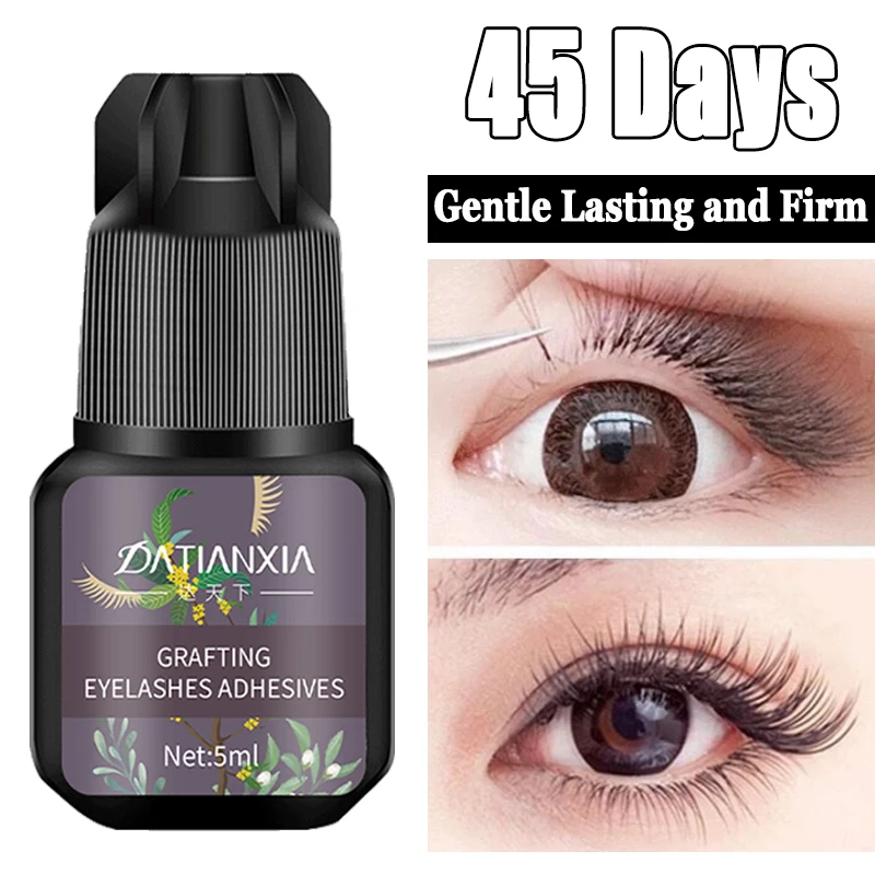 

5ml Eyelashes Extension Glue Long Lasting Grafting Lashes Glue Fast Drying Adhesive No Irritant Black False Eyelash Glue Makeup