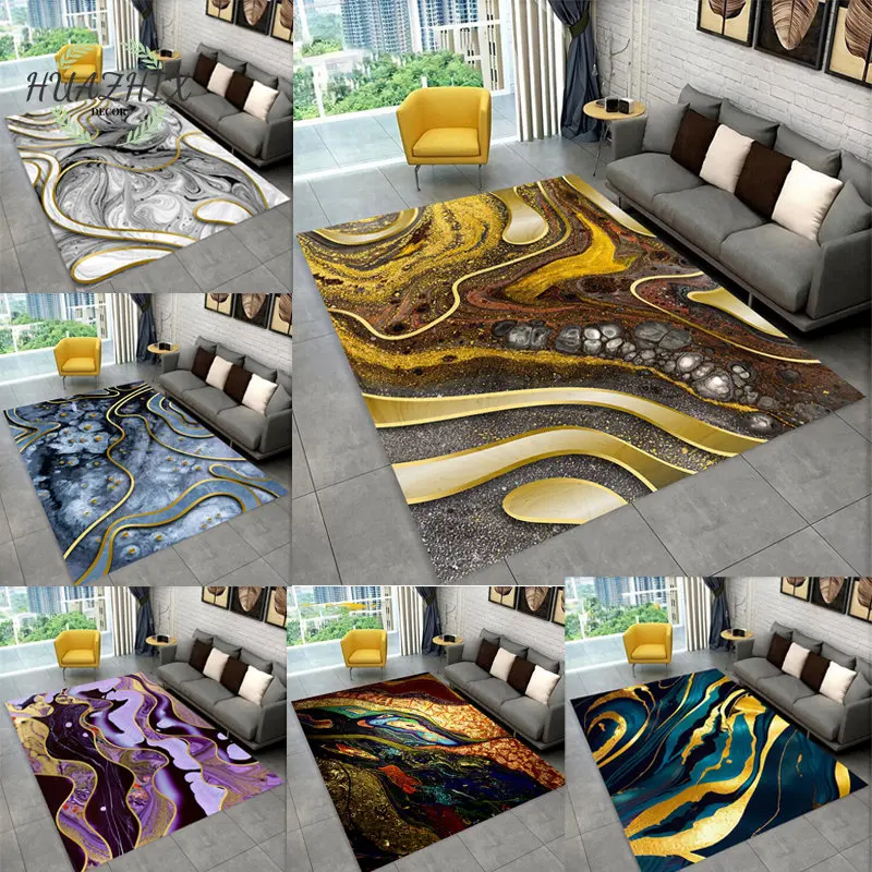 

3D Marble Splendid Carpet Large Area Colorful Mat for Living Room Bedroom Sofa Doormat Kitchen Toilet Decor Non-slip Floor Rug