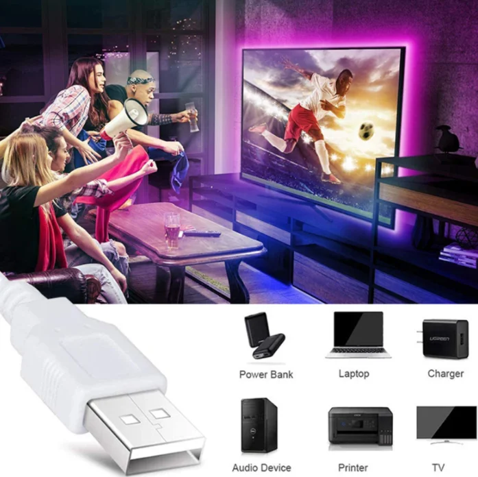 Светодиодная лента 2835SMD с USB, гибкая LED светильник СКА для ТВ, рабочего стола, телевизора, диагонасветильник экрана, 5 в постоянного тока, 1 м, 2 ... (art.: 7acb2a4a8) - 7acb2a4a8