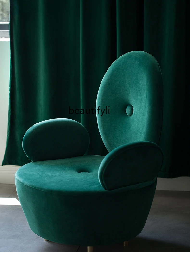 

GY Post-Modern Light Luxury Sofa Ins Suede Fabric Single Lazy Sofa Leisure Chair Bedroom Living Room