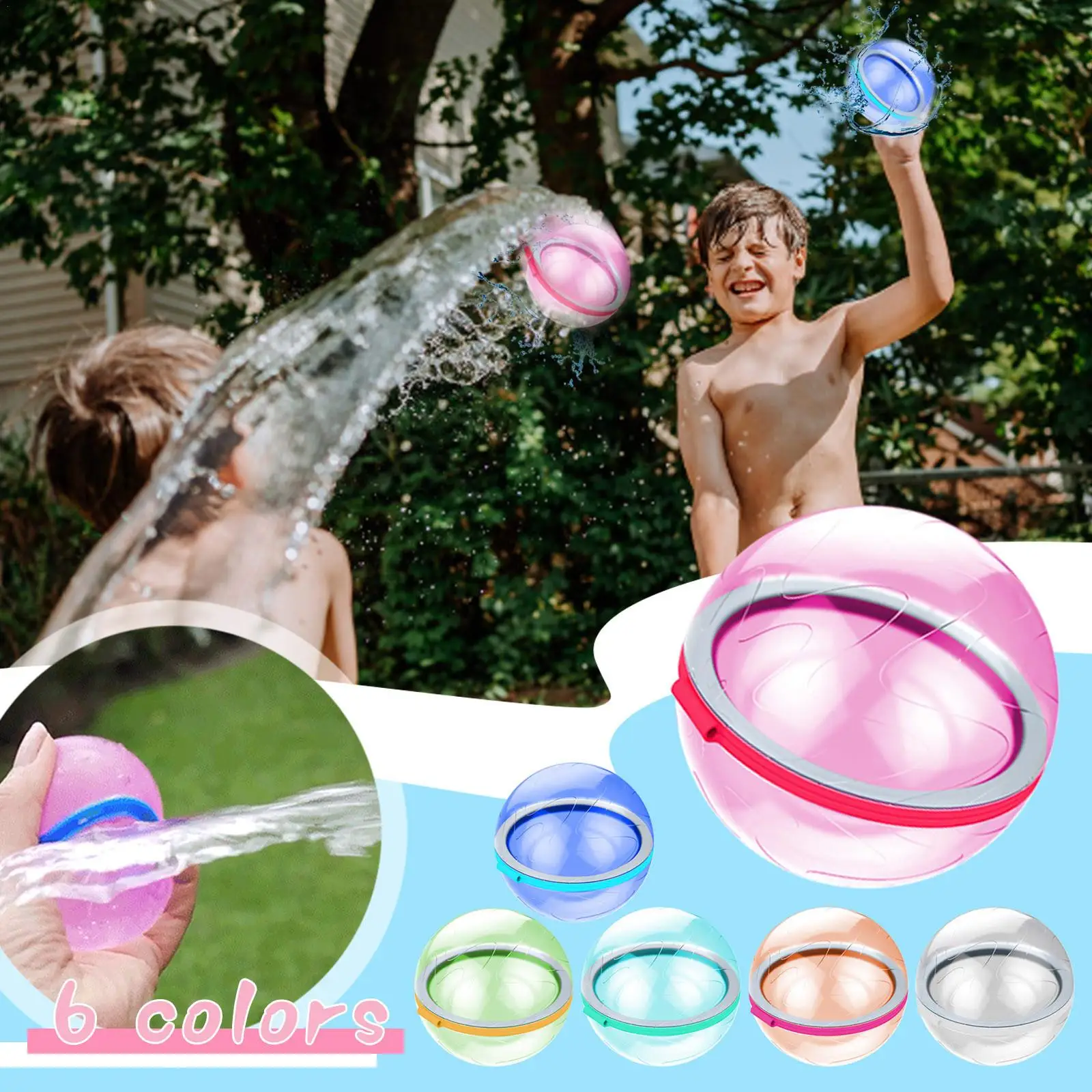 

Splash Water Balloons Balls Reusable Water Bomb Absorbent Ball Outdoor Pool Beach Play Toy Pool Party Favors Water Fight Games