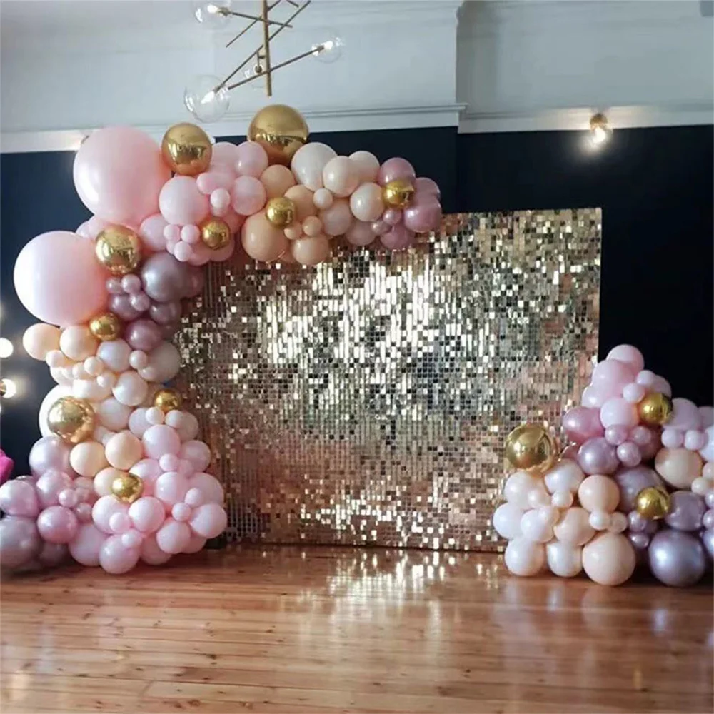

Shimmer Wall 49pc Transparent Back Board Grid Clear Wind Activity Sequin Backdrop Birthday Party Decoration Wedding Glitter 3d