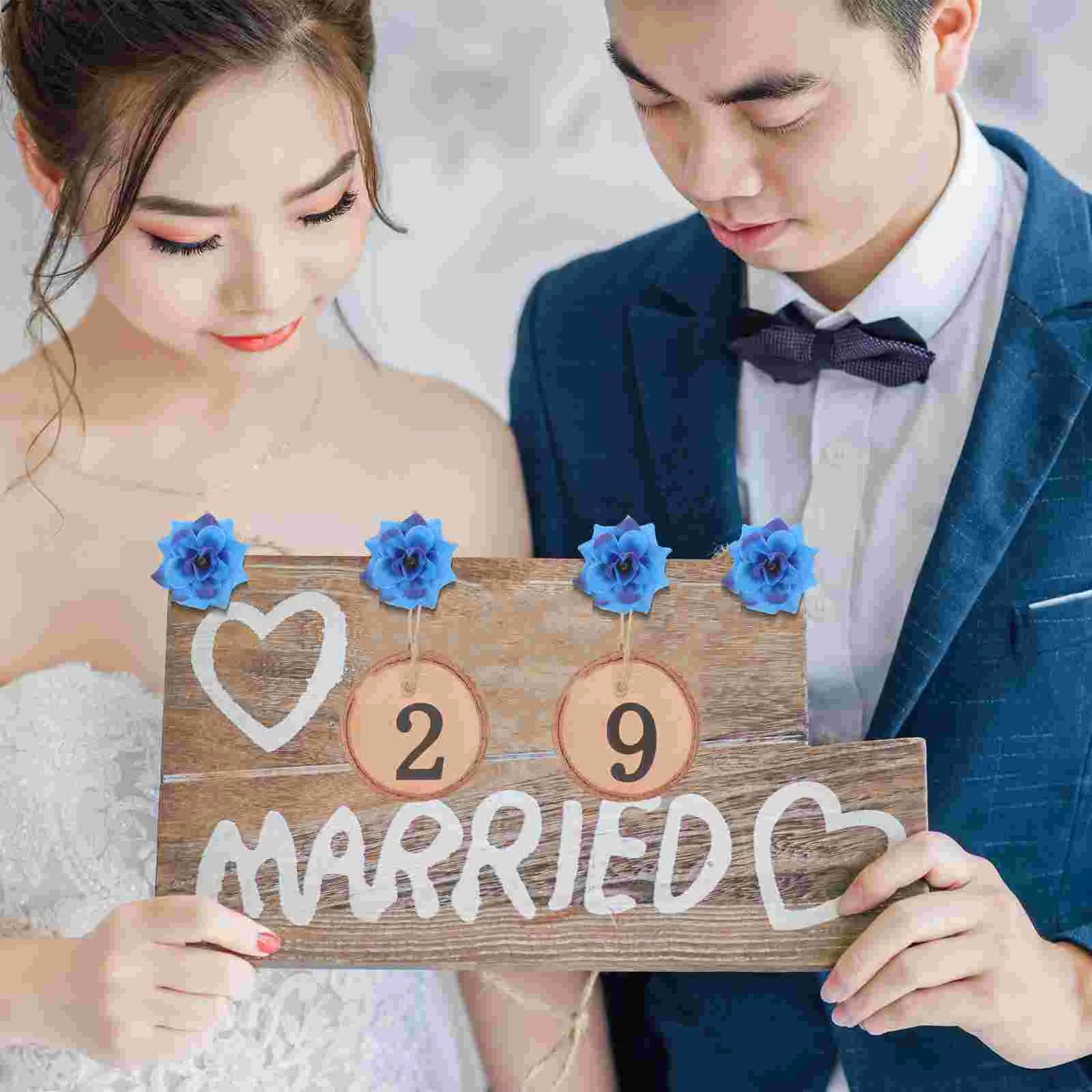 

Flower Blue Flannelette Flower Stapelia Flower Artificial Stapelia Flower for Home Wedding Party 50pcs 4