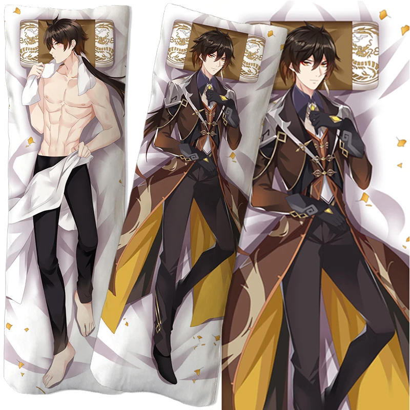 

Anime Genshin Impact Original Sexy Morax Dakimakura Pillowcase Zhongli Cosplay Costume Cushions Hugging Body Pillow Cover Case