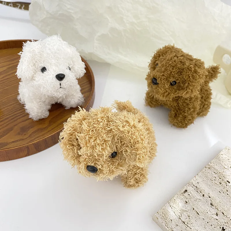 

Kawaii Long Haired Dog Plush Key Chain 12cm Simulation Cute Teddy Dog Plush Doll Keychain of Woman Bag Pendant Jewelry Gift