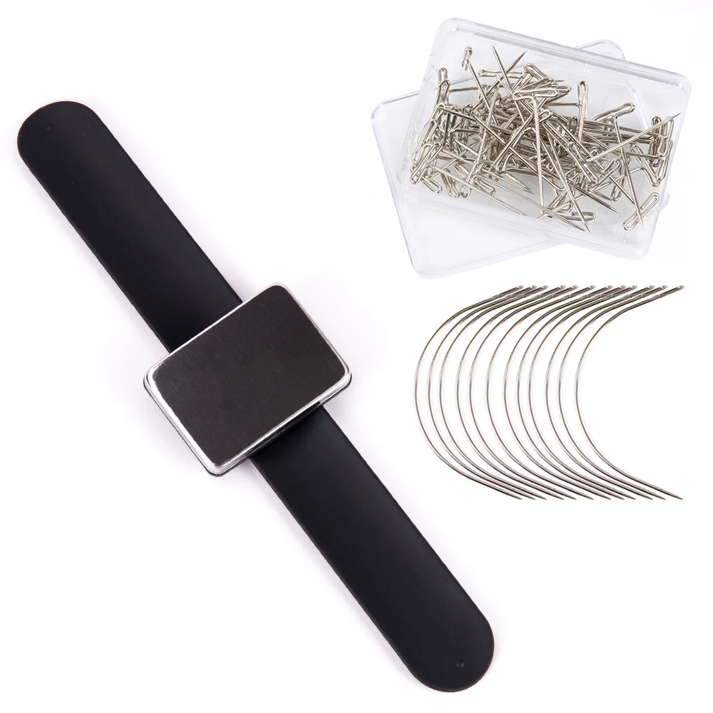 Магнитные браслеты с T-образным держателем иглы для изготовления парика швейный