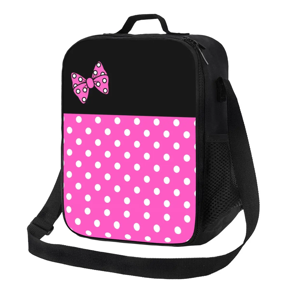 

Розовая герметичная термоизолированная сумка для ланча с рисунком минералы, Женская многоразовая Аниме Сумка-тоут для ланча с рисунком мыши для детей, многофункциональная коробка для еды бэнто