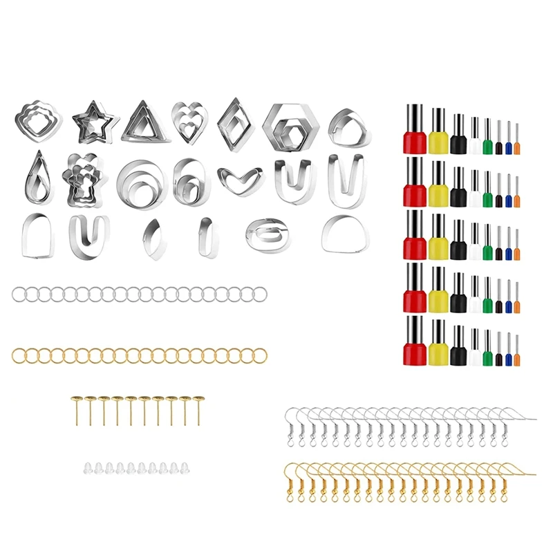 

Polymer Clay Cutters Set, 42 Shapes Stainless Steel Clay Cutters For Polymer Clay Jewelry, 40 Circle Shape Cutters