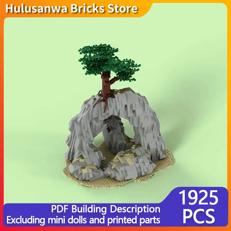 Популярный вид на улицу MOC Building Brick The Thriving Tree On Rocks Модульная технология Подарок