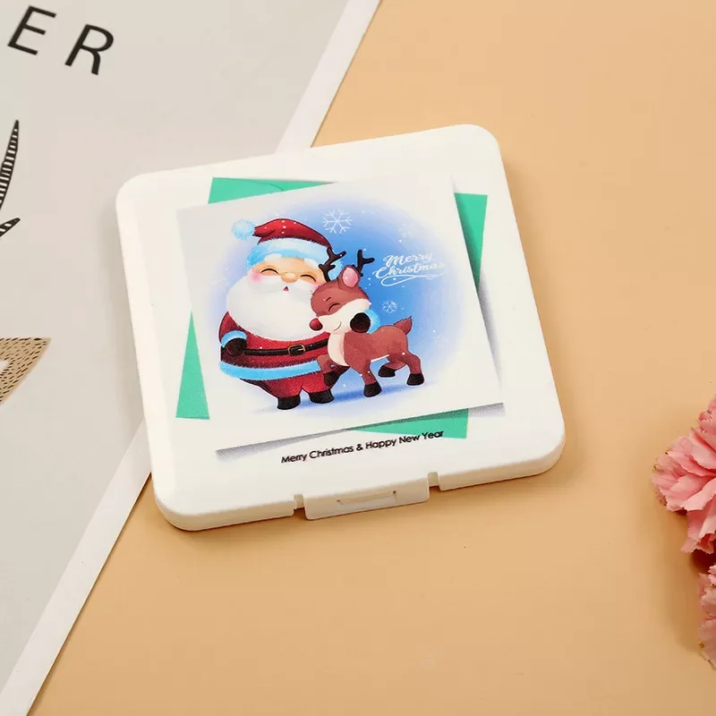 

2022New Christmas Snowman PP Masks holder Save mask box Disposable Mask Storage Box student Portable Case Safe Pollution-Free