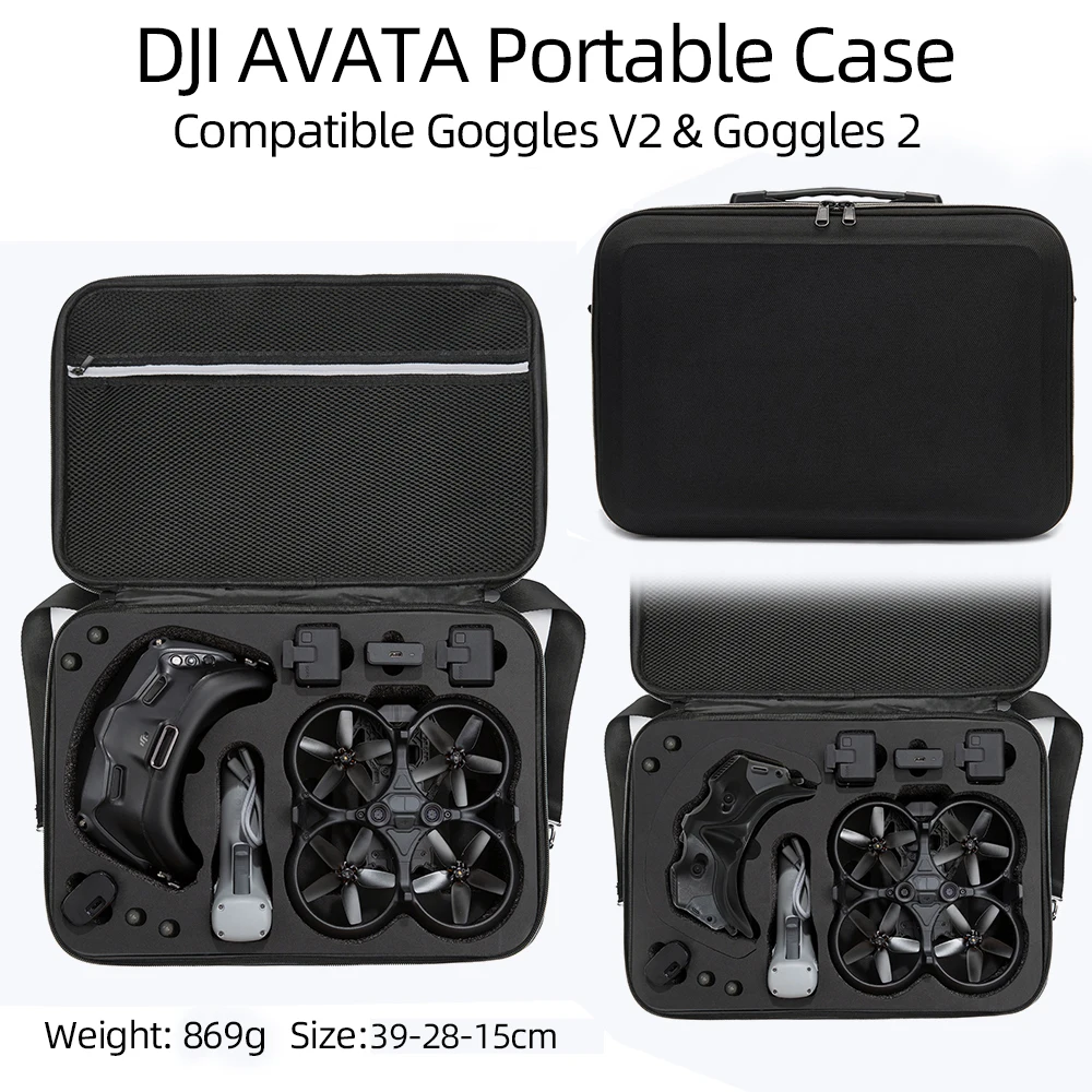 

Storage Box For Avata Shoulder Bag Drone Storage Bag Messenger Portable Box For DJI Avata Googles G2/ V2 Accessories