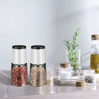 manual pepper grinder adjustable sea salt grinder glass body mill convenient operation kitchen tool accessories