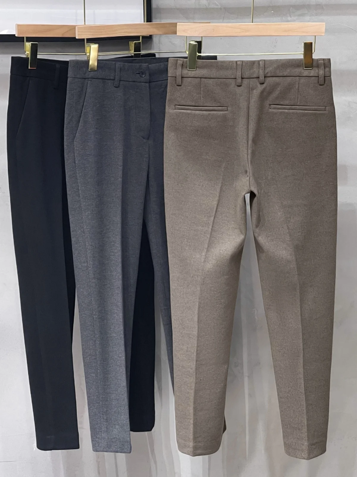 Зимний шерстяной офисный костюм брюки мужские тонкие шерстяные в британском