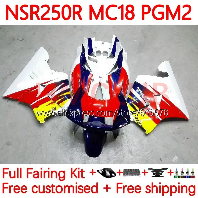 

Body For HONDA NSR250 NSR 250 R RR MC18 PGM2 NSR 250R NS250 MC16 NSR250R 1988 1989 NSR250RR 88 89 Fairing 124No.9 red glossy