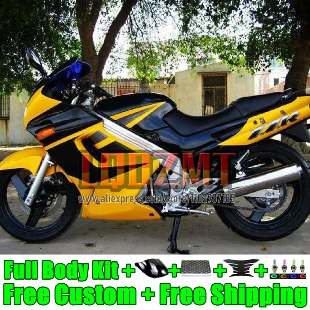 Комплект обтекателей для KAWASAKI NINJA желтый сток ZZR-250 90-99 ZZR 250 70No.16 ZZR250 90 91 92 93 94 1995 1996