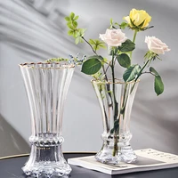 flowers modern tall terrarium vase nordic style luxury wedding transparent art vase gift living room vaso fiori indoor supplies