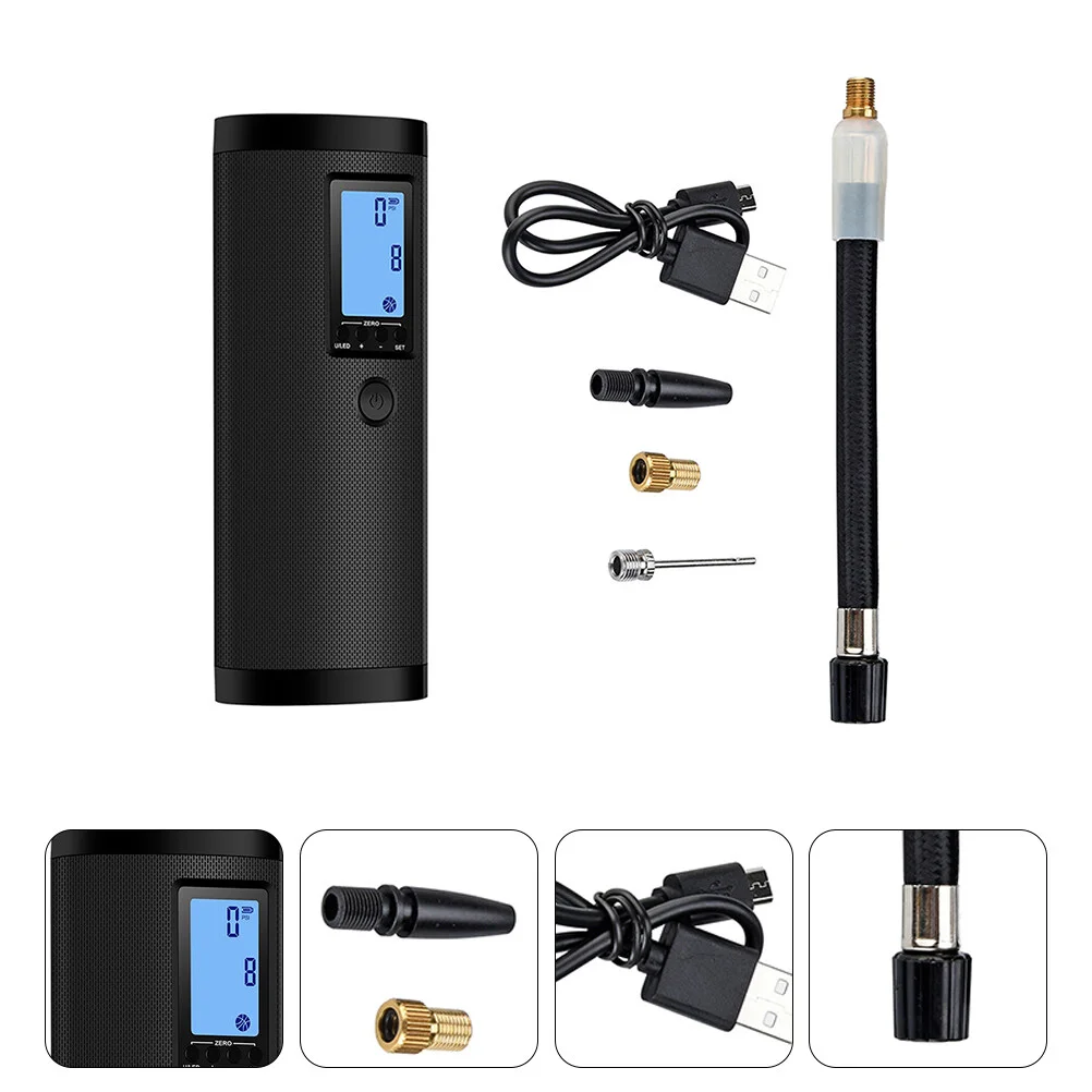 

Tire Air Pump Car Inflator Tyre Portable Compressor Mini 15X6X4CM Wireless Black Plastic