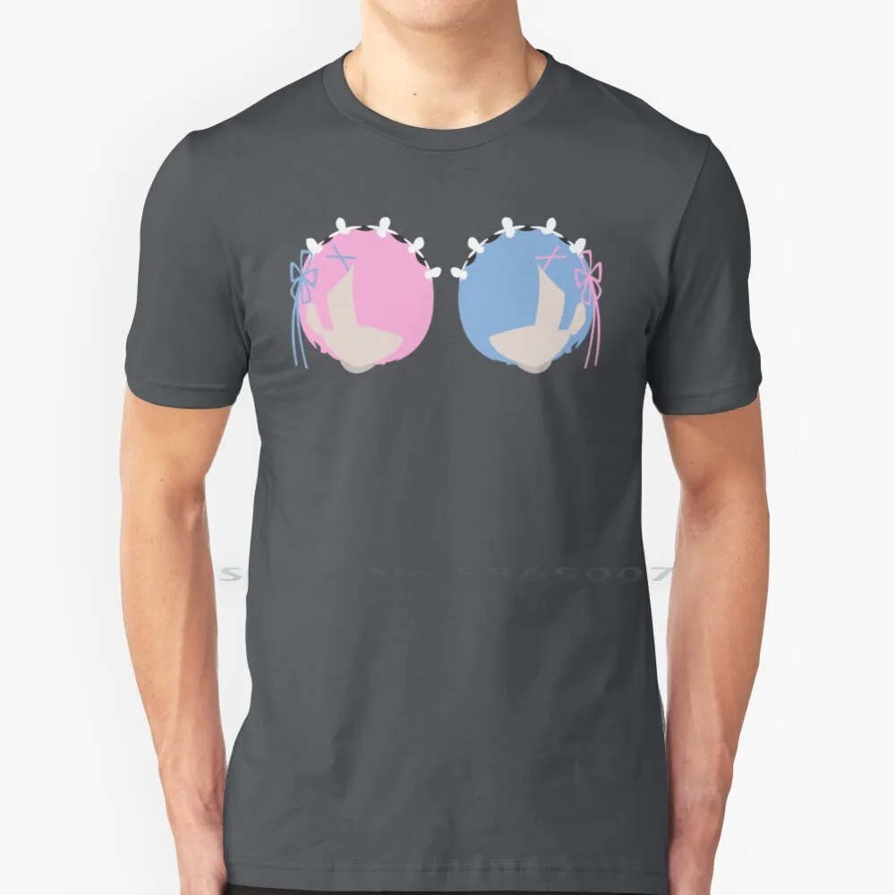 

Футболка Rem & Ram ( Re : Zero Kara Hajimeru Isekai Seikatsu), 100% хлопок, Rem Ram, аниме, сестры, аниме, служанки, аниме Demon Re