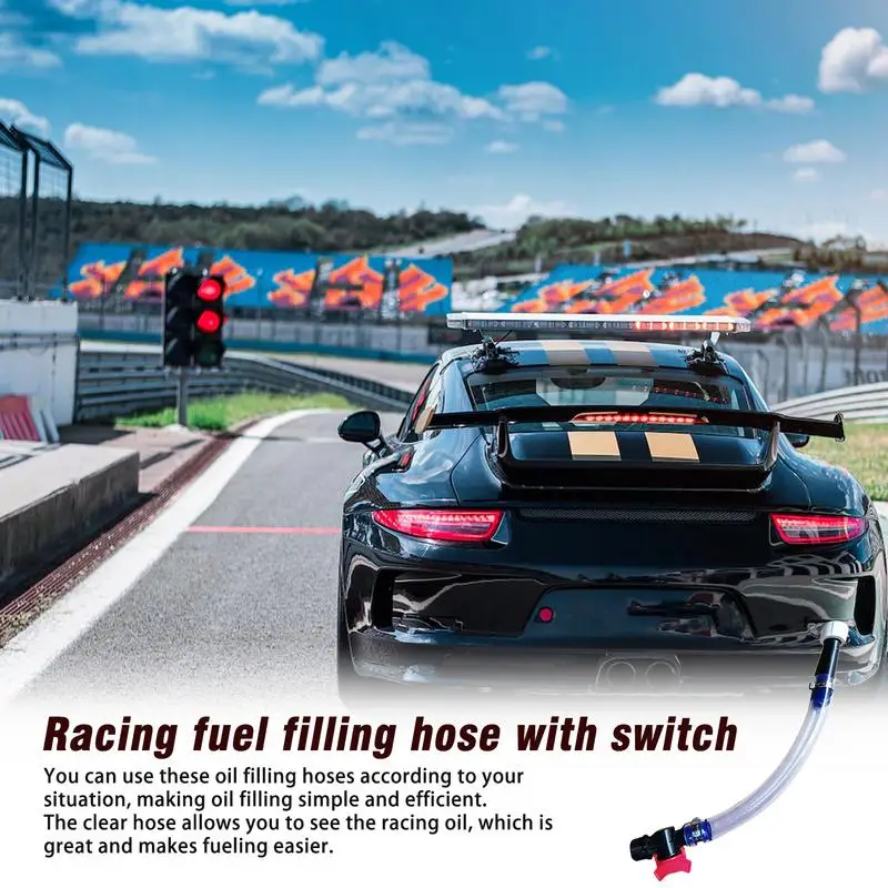 Racing Oil Filler Hose With Switch 14 Inch Fuels Filling Pipe Soft For Petrol Tank |