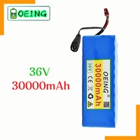 2022newest 36v 10s4p 30ah 500w high capacity 42v 18650 lithium battery pack 30000mah electric bicycle scooter with bms xt60 plug