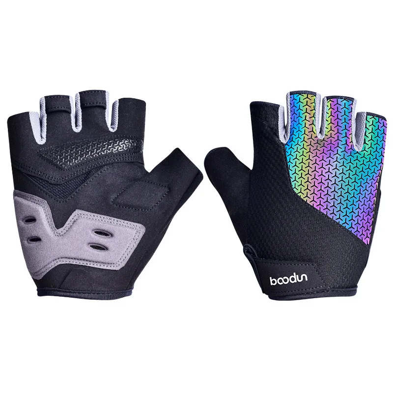 

Boodun Summer Men Women Cycling Gloves Colorful Half Finger MTB Gloves Shockproof Breathable Road Mountain Bike Bicycle Gloves