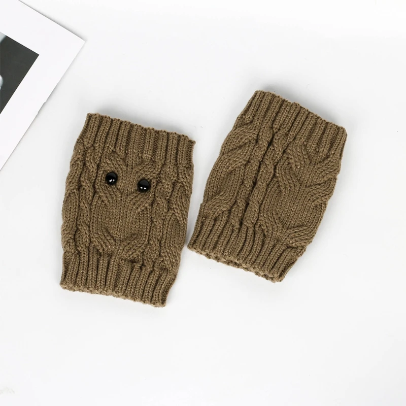 Женские зимние вязаные гетры с милыми глазами совы сапоги манжетами топперы