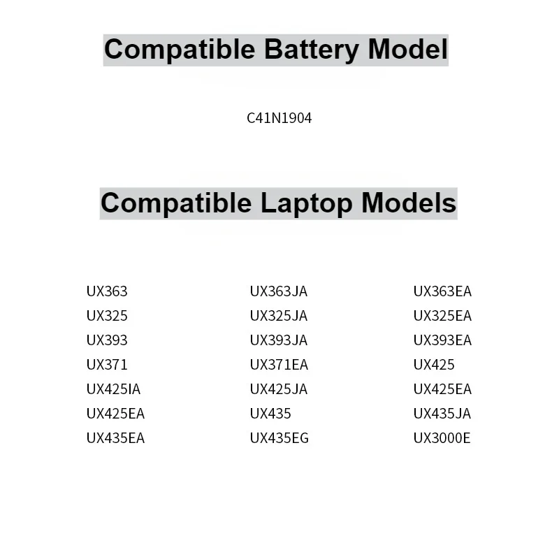 C41N1904 Аккумулятор для ноутбука ASUS ZenBook UX363EA UX425IA UX393JA UX325JA UX325EA UX425JA 15 48 В 67 Втч
