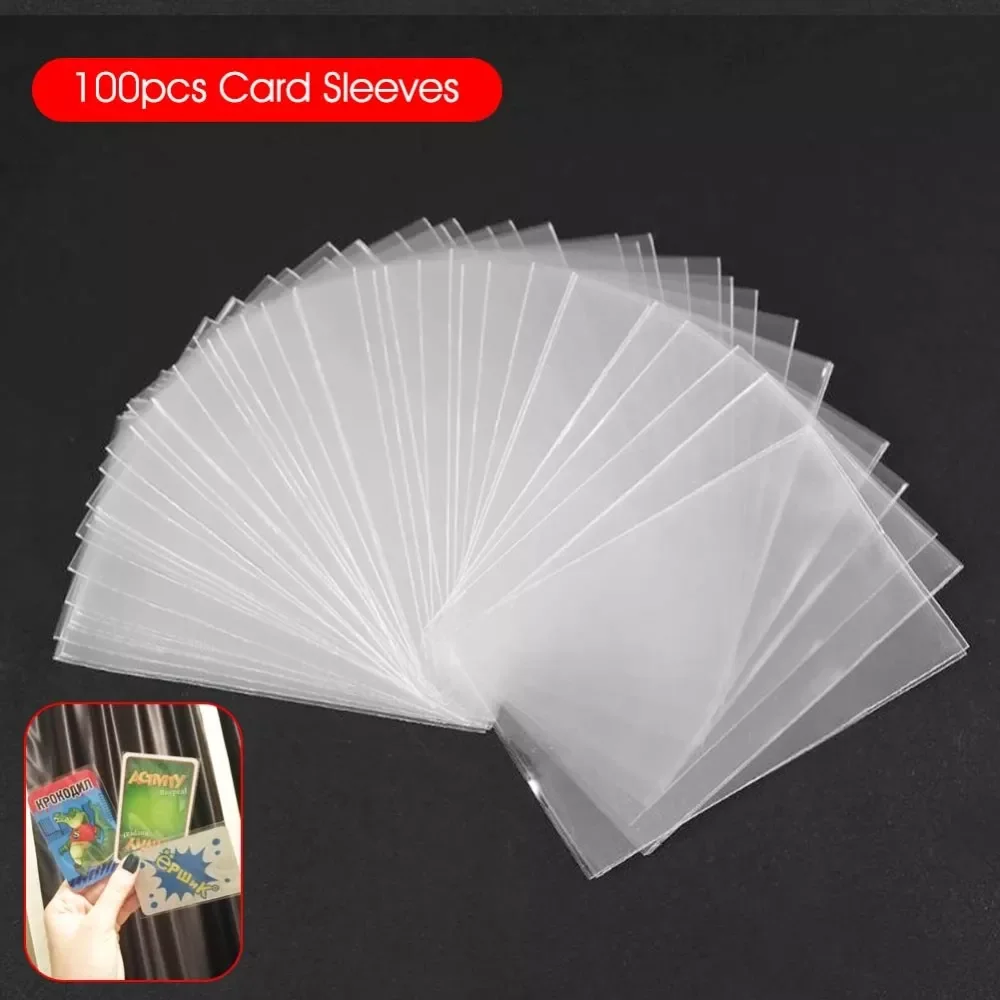 

100Pcs Transparent Card Sleeves Magic Board Game Tarot Poker Cards Protector Bag 65*90mm 60*9mm 45*70mm 69x120mm