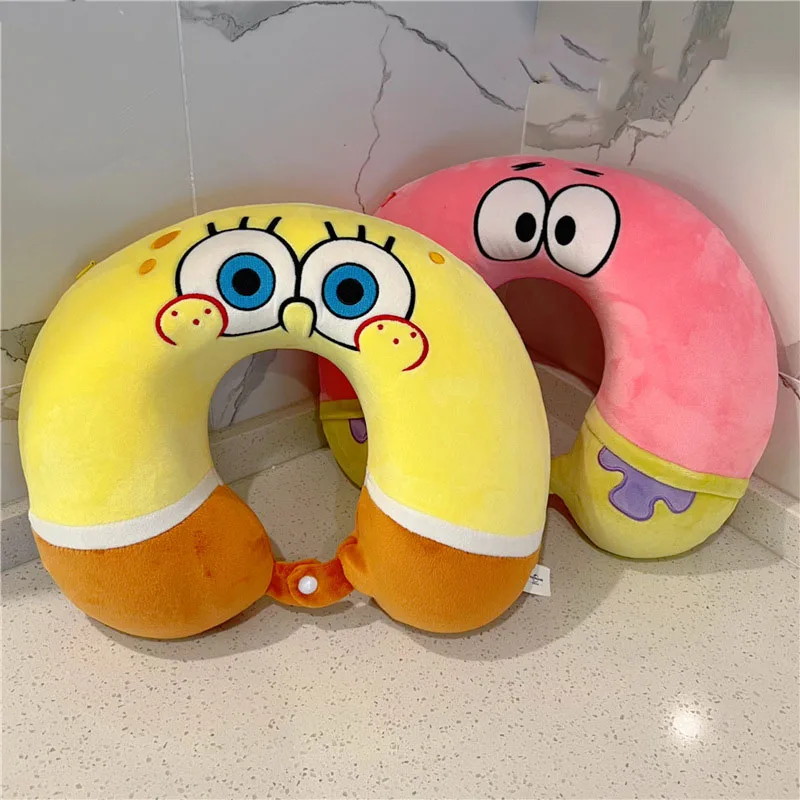 

Spongebob Squarepants Patrick Star Kawaii Memory Foam U-Shaped Pillow Cartoon Airplane Travel Neck Pillow Nap Pillow Cute