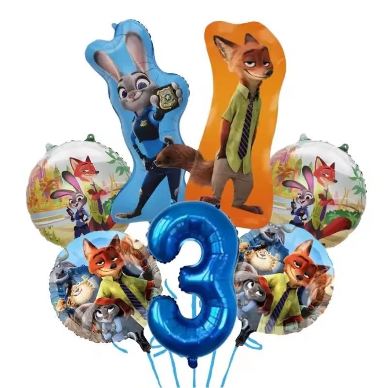

Набор фольгированных шаров Зверополис Disney 7 шт