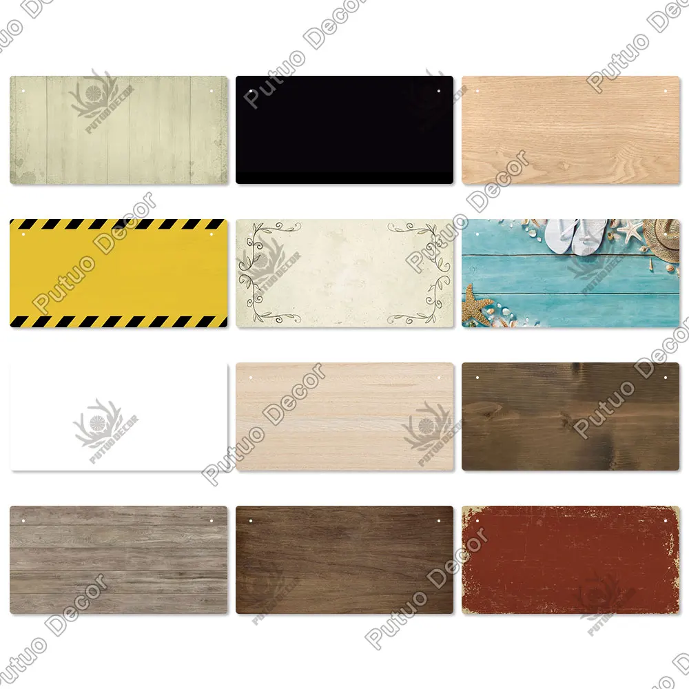 putuo decor diy blank wooden signs non custom wood plaque hanging plate for personalized graffiti home living room wall decor free global shipping