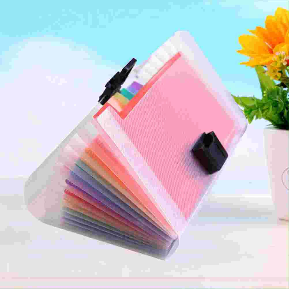 

13 Pockets Manager Work Plastic File Folders Accordion Document Organizer Bag