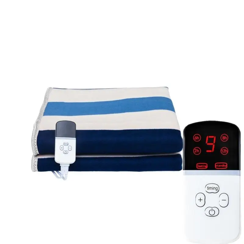 

Heating Electric Blanket Throw Thermostat Mattress Heater Winter Bady Warmth Heated Mat 4 Time Setting 12hrs Timer Auto Shut Off