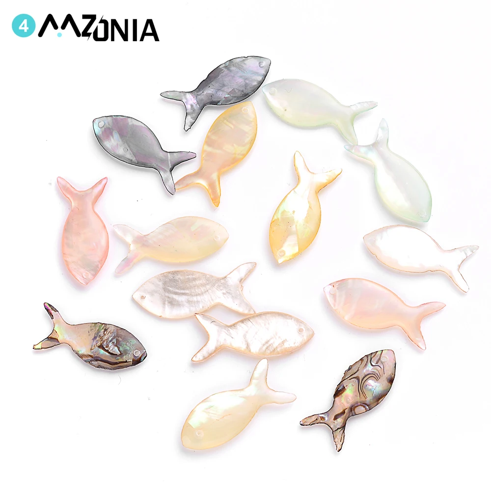 Бусины-подвески в виде рыбок 24 х10 мм 2 шт