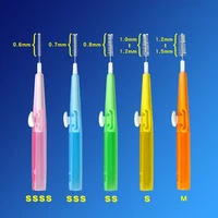 60 pcs 0 6 1 5mm interdental brush cleaning between teeth oral care toothpick dental tool floss orthodontic i shape tooth brush