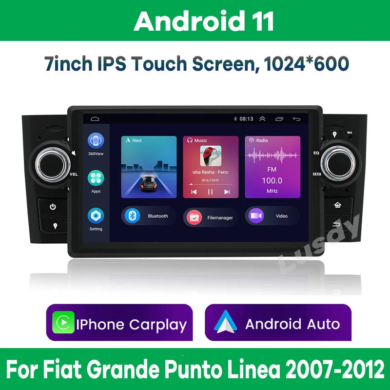 

Автомобильный мультимедийный плеер на Android, 7 дюймов, радио, GPS-навигация для Fiat Grande Punto Linea 2007-2012, автомобильный стерео-видеопроигрыватель с э...
