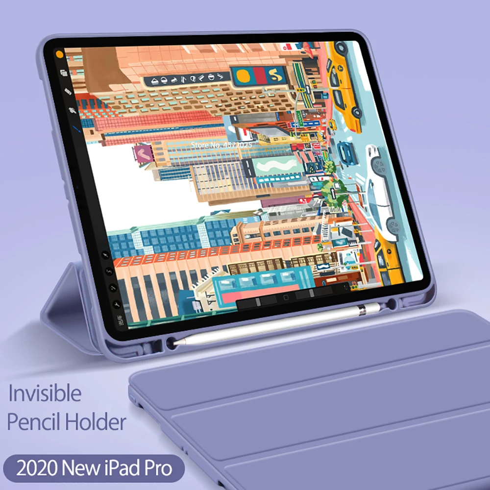 

For iPad 11 inch 1st 2nd gen case with pencil holder for 2018 2020 Pro 11 12.9 inch case For Pro 12.9 3rd 4th generation Cover