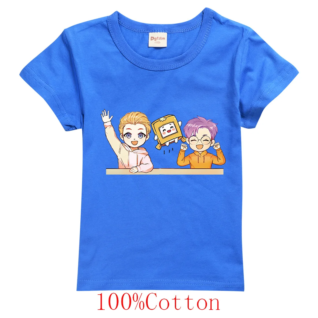 

Футболки с аниме Lankybox, детские футболки Lanky Box, детские Топы с коротким рукавом, одежда для маленьких девочек и мальчиков